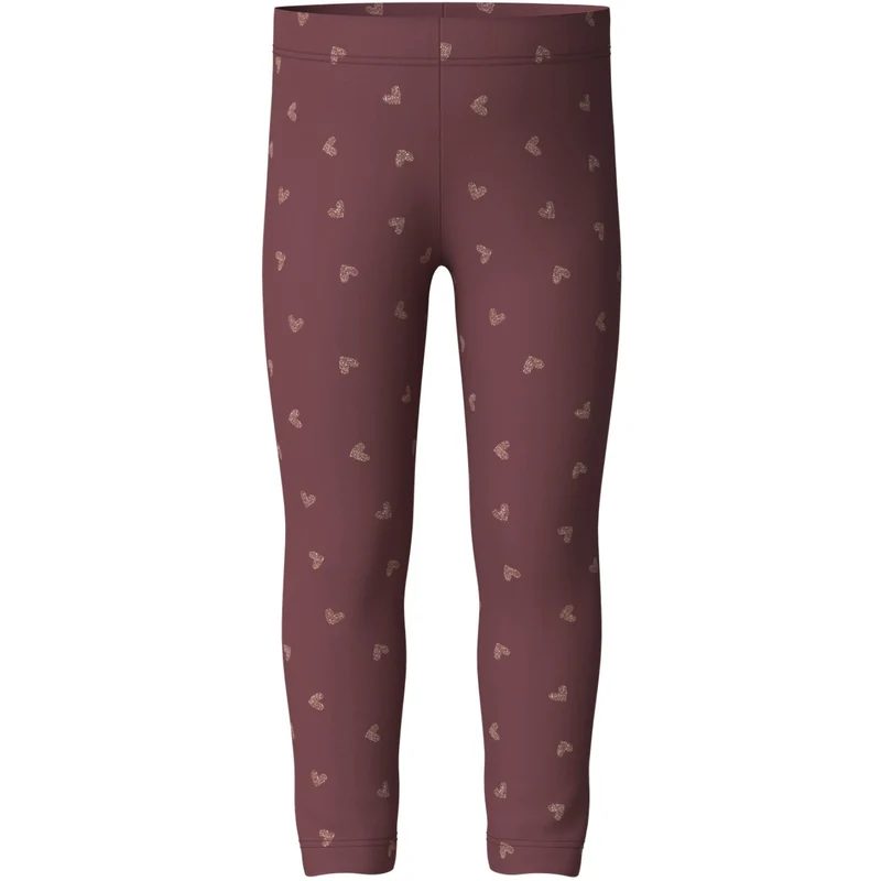 Name It Wild Ginger Pink Glitter Hearts Nmfvivian Glitter Leggings