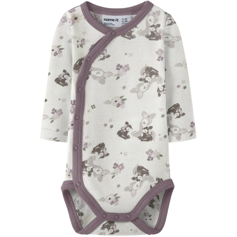 Name It Snow White Bambi + Flowers Nbfwillit Ull Ls Omslags Body