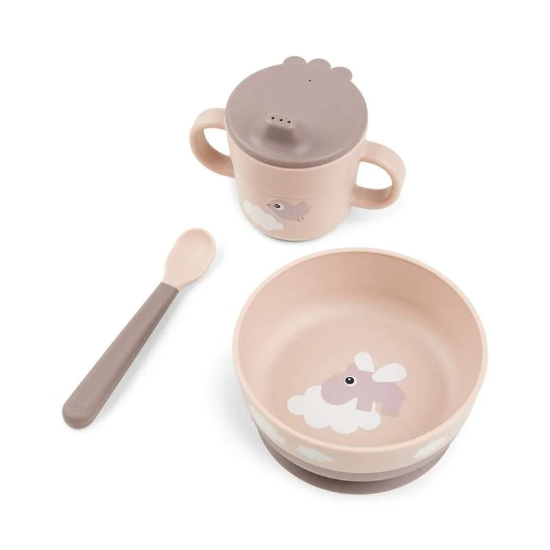 Done By Deer Foodie First Cutlery Set - Happy Clouds - Powder