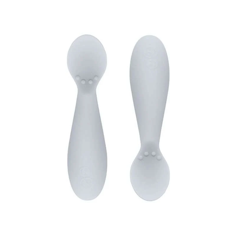 EZPZ Tiny Spoon 2 pcs. Silicone Spoons - Light Grå