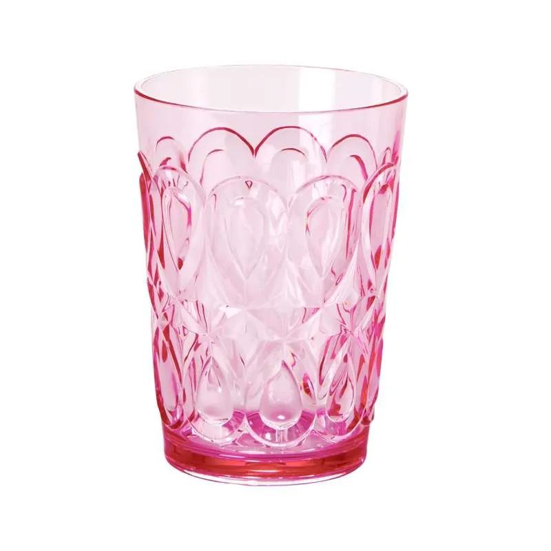 RICE Drinking Glass in Acrylic - Pink