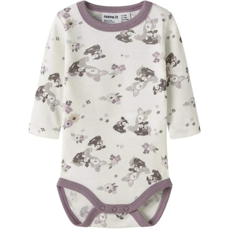 Name It Snow White Bambi + Flowers Nbfwillit Ull Ls Body