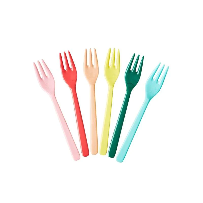 RICE Cake forks - 6-pack - Dance Out Colors