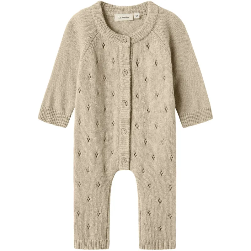 Lil'Atelier Safari Melange Nbnnalio Ull Strikk Drakt Lil