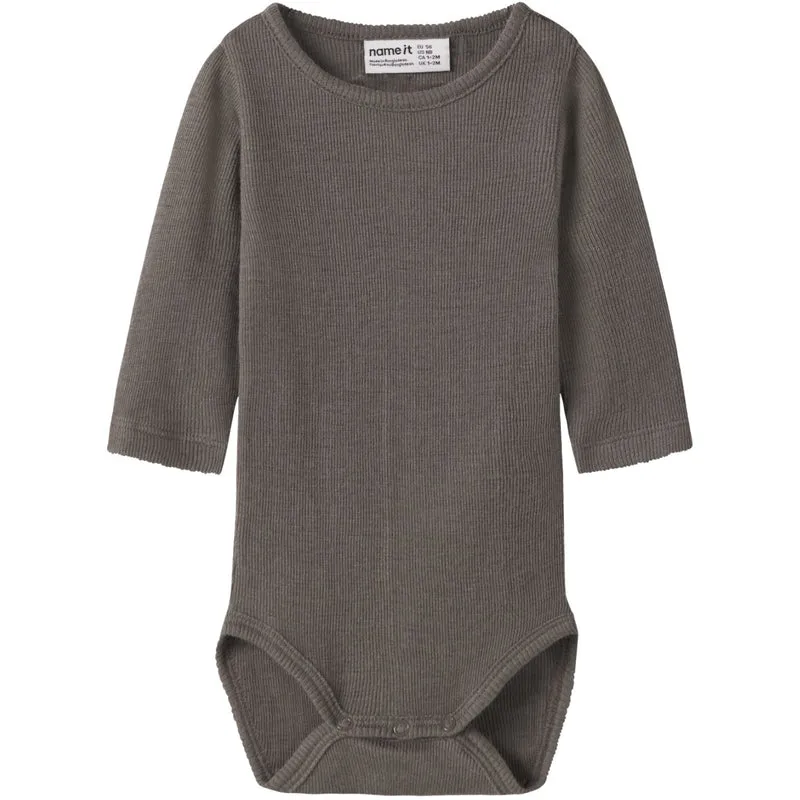Name It Morel Nbmwossa Wo/Si Rib Ls Body