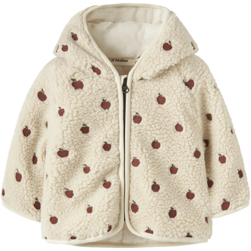 Lil'Atelier Turtledove Apples Nbfnalo Sia Loose Sherpa Jakke Lil