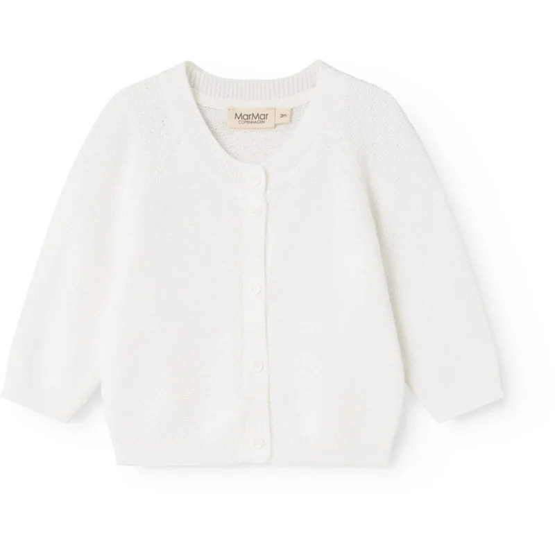 MarMar Modal Mix Links-Links Gentle White Taki Strikket Cardigan