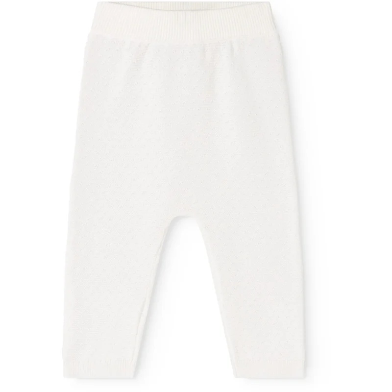 MarMar Modal Mix Links-Links Gentle White Pira Strikket Bukser