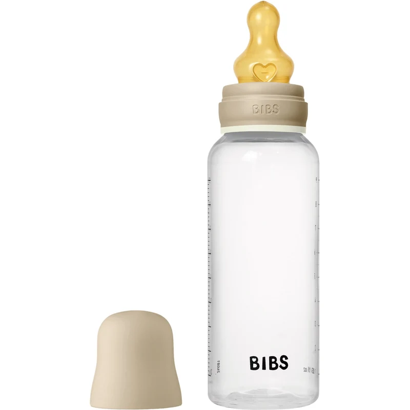 Bibs Vanilla GLOW Baby Flaske Round Latex 1-Pack 270 Ml Medium Flow