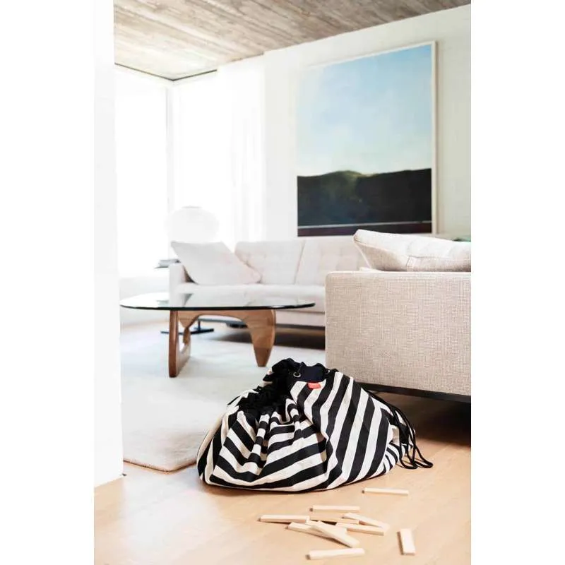 Play & Go Storage rug - Stripes Black