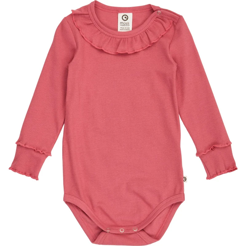 Müsli Baroque Rose Cozy Me Rib Frill Halsbånd L/S Body
