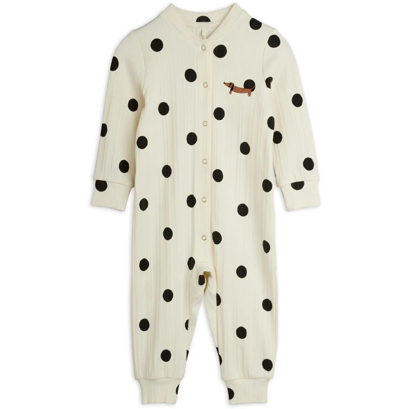 Mini Rodini Off-White Dots AOP Dog Buksedrakt