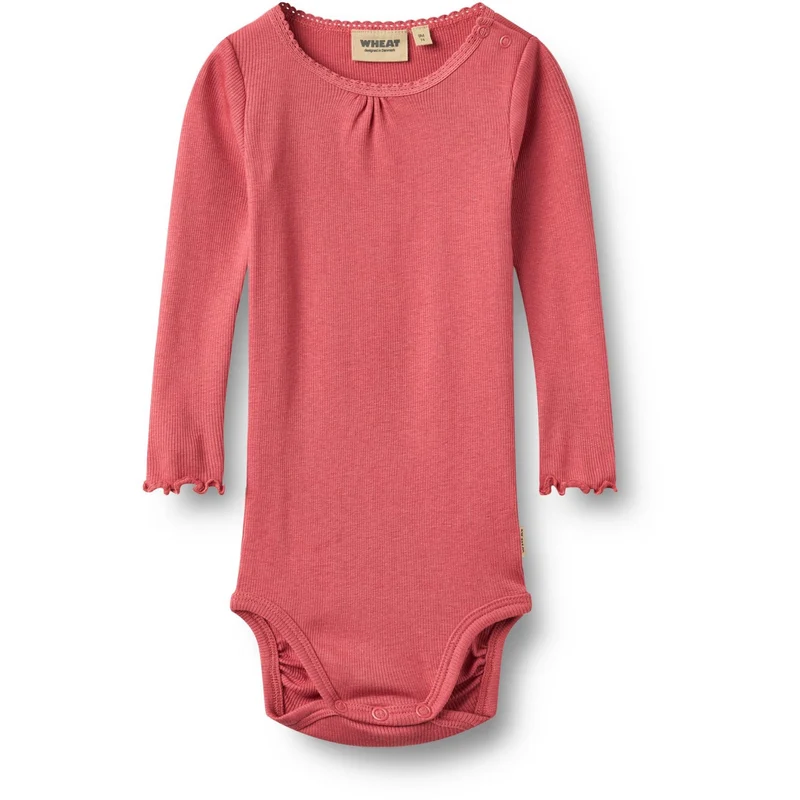Wheat Raspberry Rib Body L/S Lotta