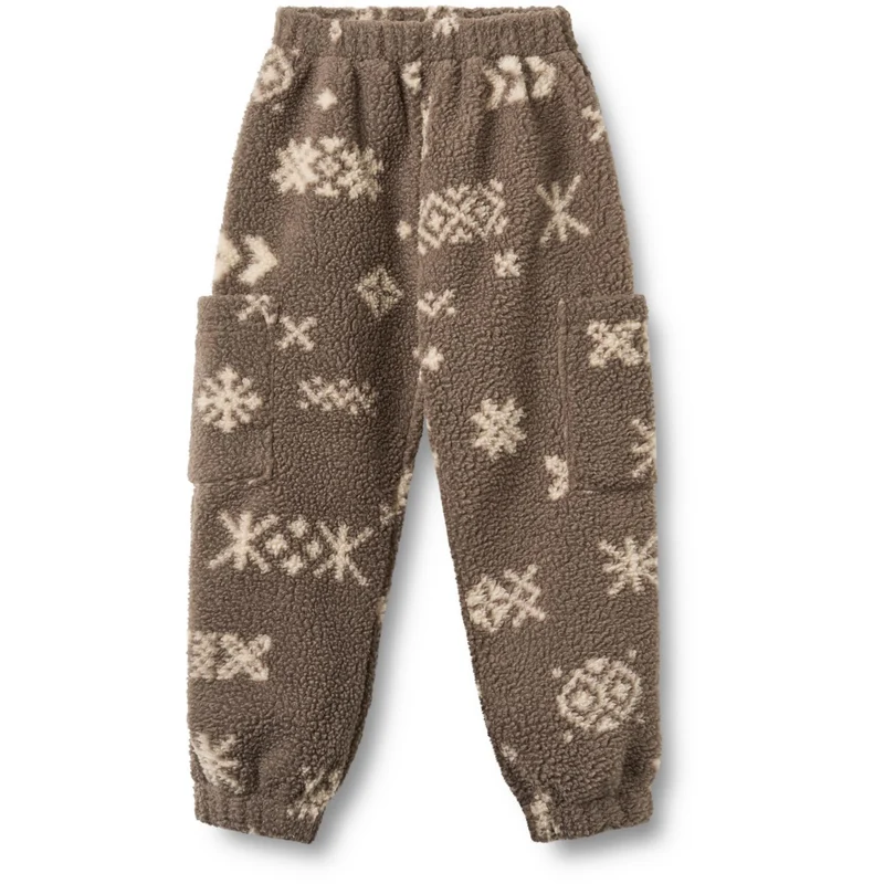 Wheat Dry Wood Jacquard Fleece Bukser Suun