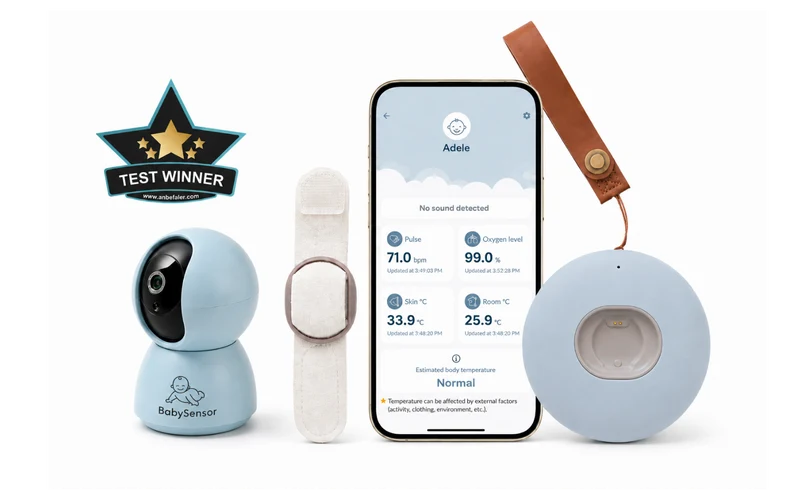 BabySensor Relax - Intelligent babymonitor med indbygget sensor, HD-kamera og 4G-forbindelse