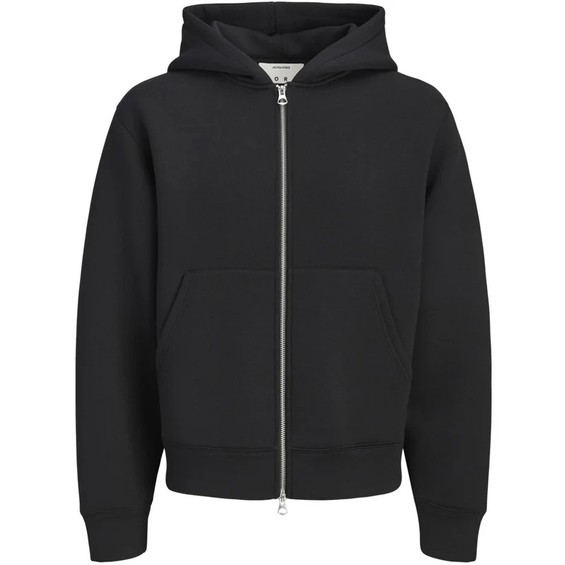 Jack & Jones Junior Black Jcolegacy Sweat Scuba Zip Hette Sn Jnr