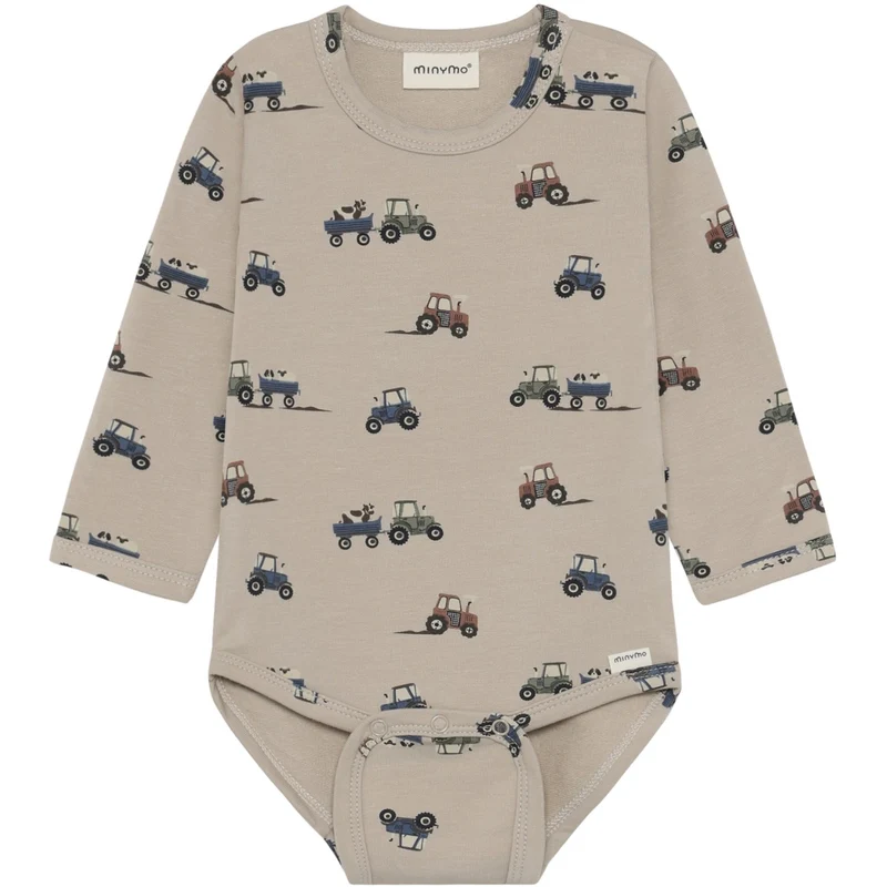 Minymo Feather Gray Body Ls Aop Sweat