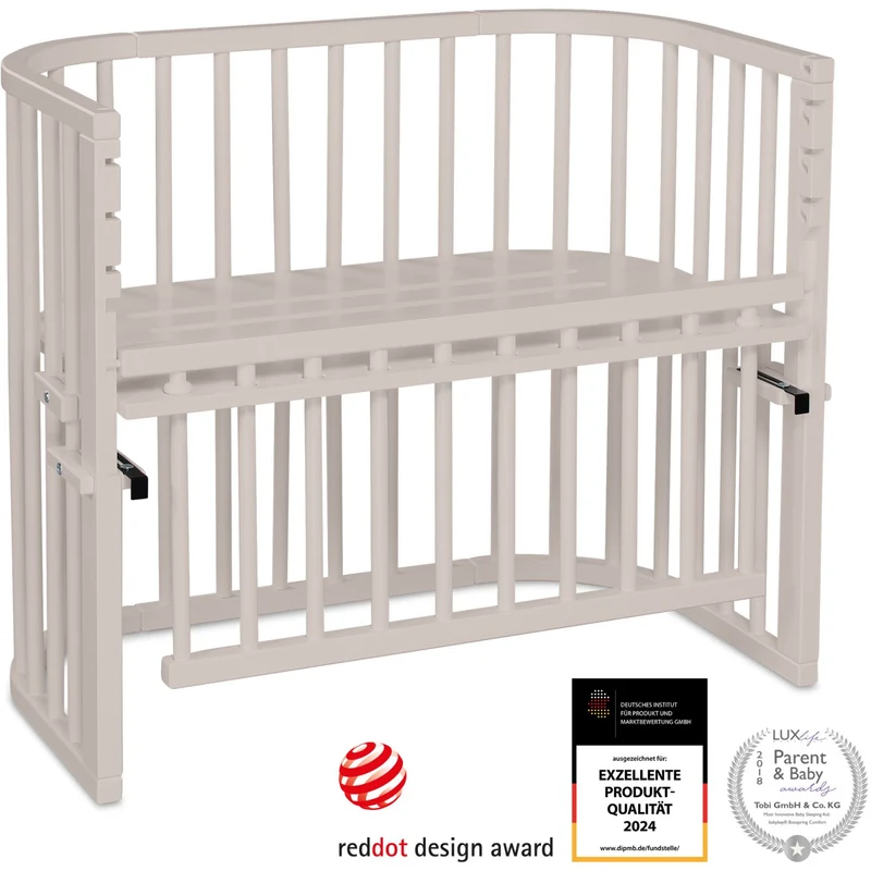 babybay® Beige Varnished Maxi Comfort Plus Co-sleeper