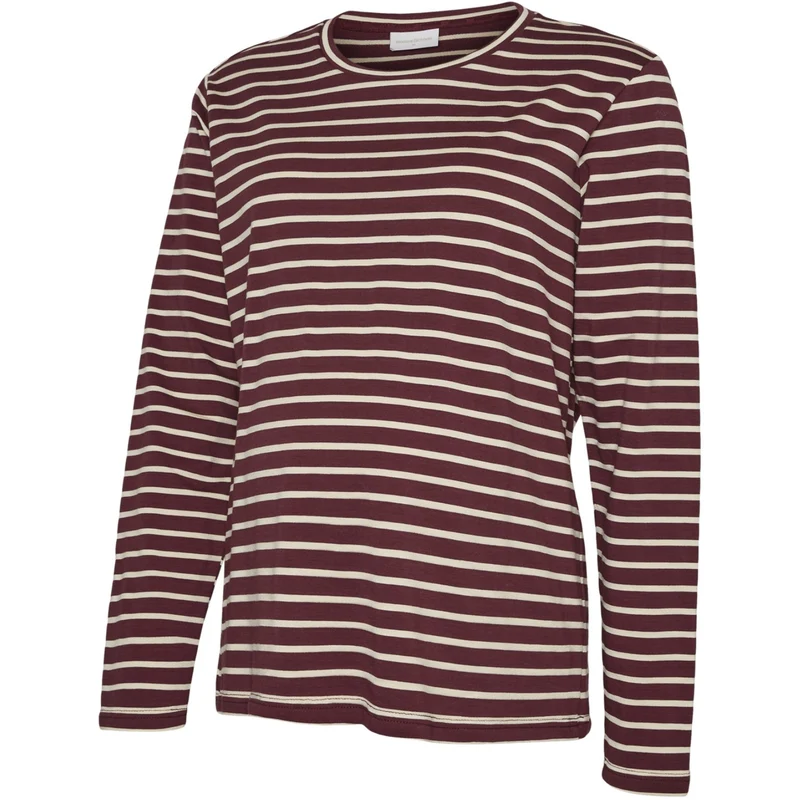 Mama;licious Windsor Wine Snow White Mlamila Vita Ls Jrs Topp 2F Noos