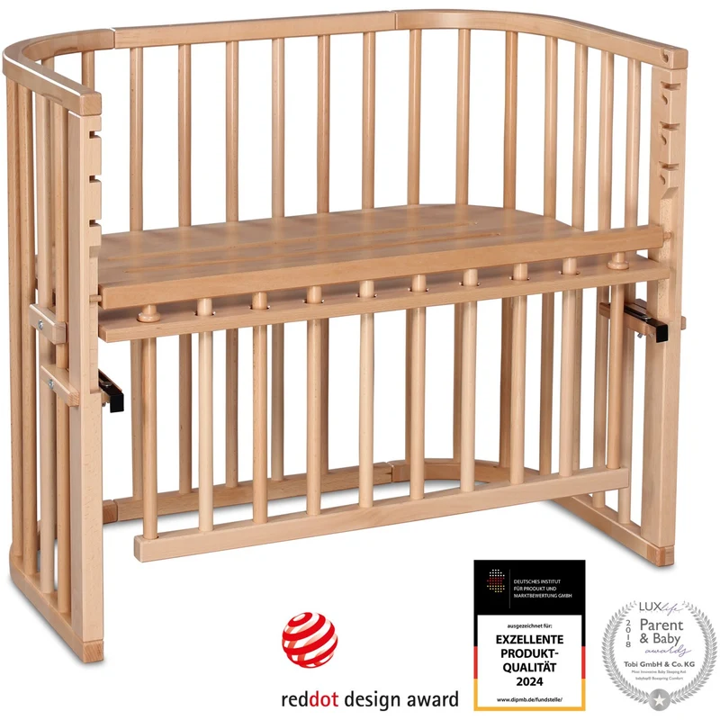 babybay® Natural Varnished Maxi Comfort Plus Co-sleeper