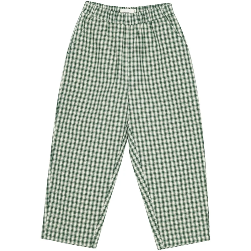 brunobruno nation Myrtle Green Check Dora Check Bukser