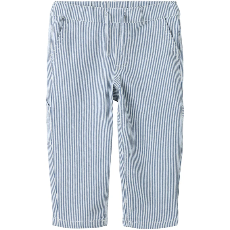 Name It White Moonlight Blue Nmmnola Tap Stripe Bukser Carp 2299-Yf