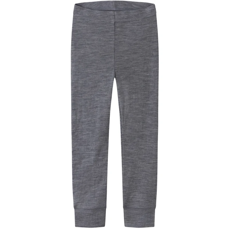 Name It Folkstone Gray Nmnwax Ull Rib Leggings Noos