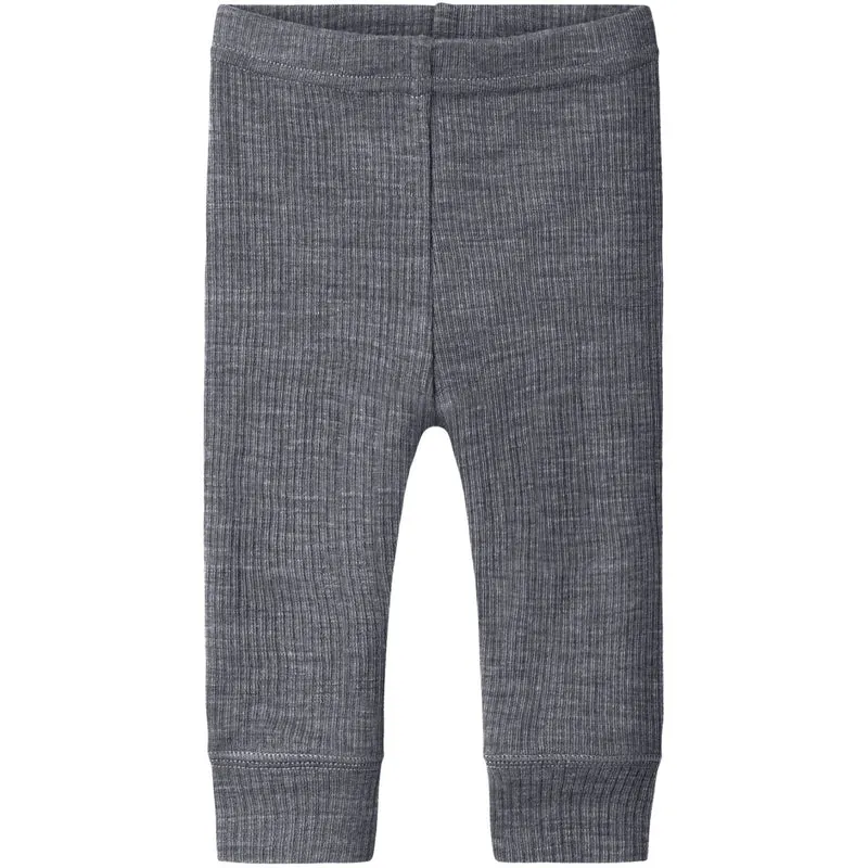 Name It Folkstone Gray Nbnwax Ull Rib Leggings Noos