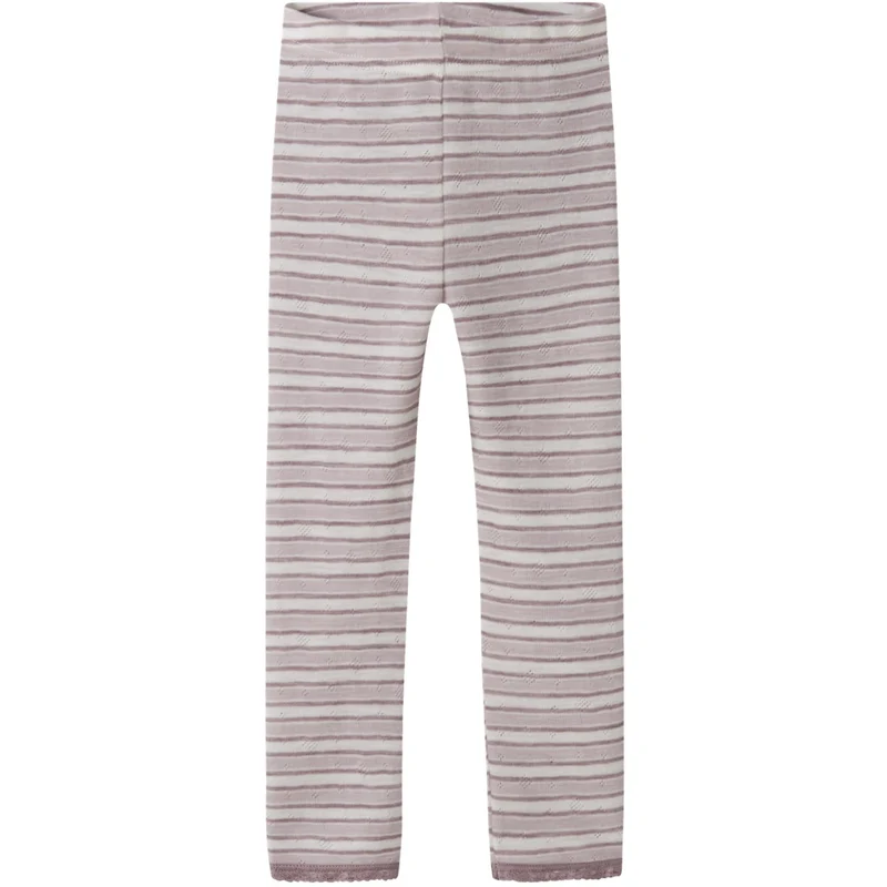 Name It Snow White Violet Ice + Toadstool Nmfwang Ull Needle Leggings Noos
