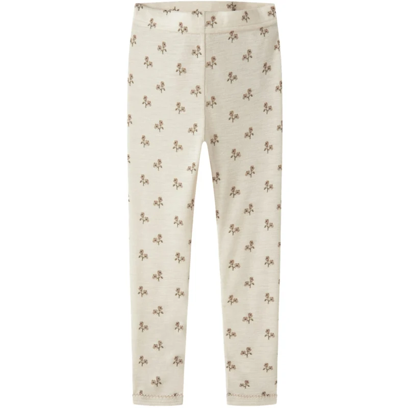 Lil'Atelier Turtledove Flower Nmfnalu Wo/Mo Slim Leggings Lil