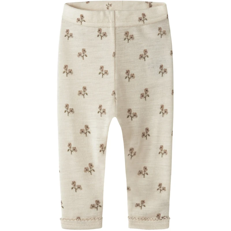 Lil'Atelier Turtledove Flower Nbfnalu Wo/Mo Slim Leggings Lil Noos