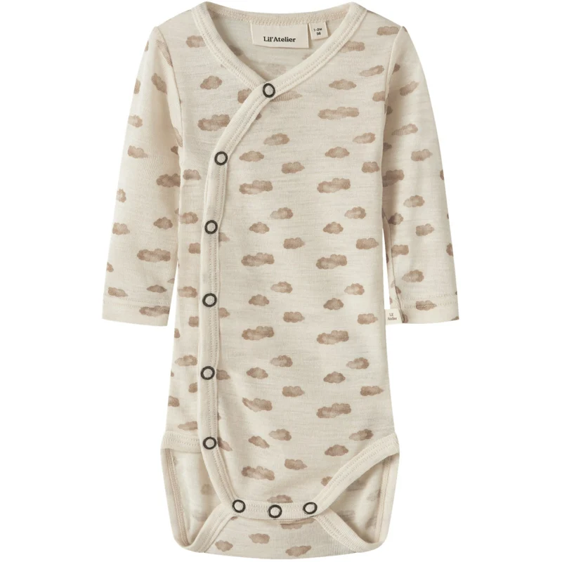 Lil'Atelier Turtledove Cloud Nbnnalu Wo/Mo Ls Slim Omslags Body Lil