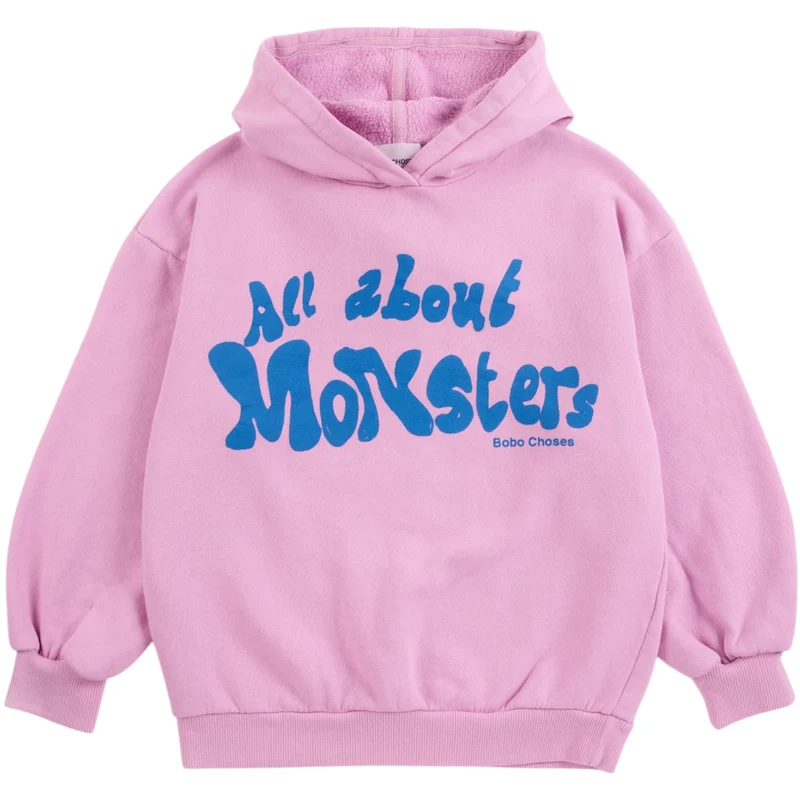 Bobo Choses Pink All About Monsters Hettegenser