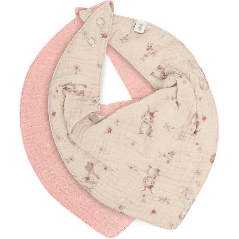 Pippi Rose Tan Smekke Muslin M/ Aop (2-Pack)