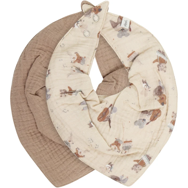 Pippi Mocha Meringue Smekke Muslin M/ Aop (2-Pack)