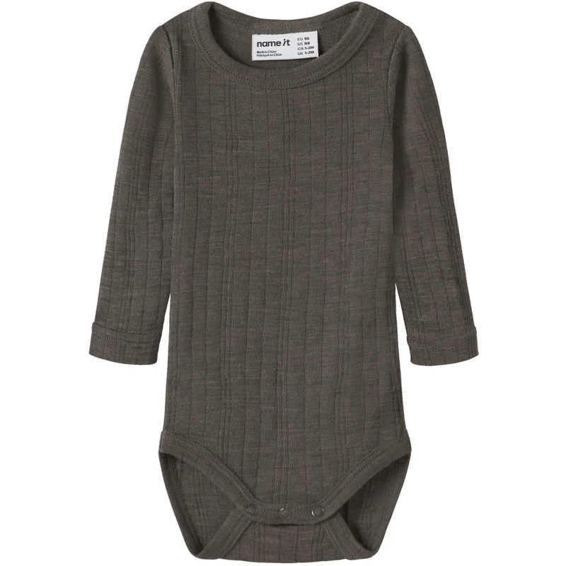 Name It Morel Nbmwang Ull Needle Ls Body Solid Noos