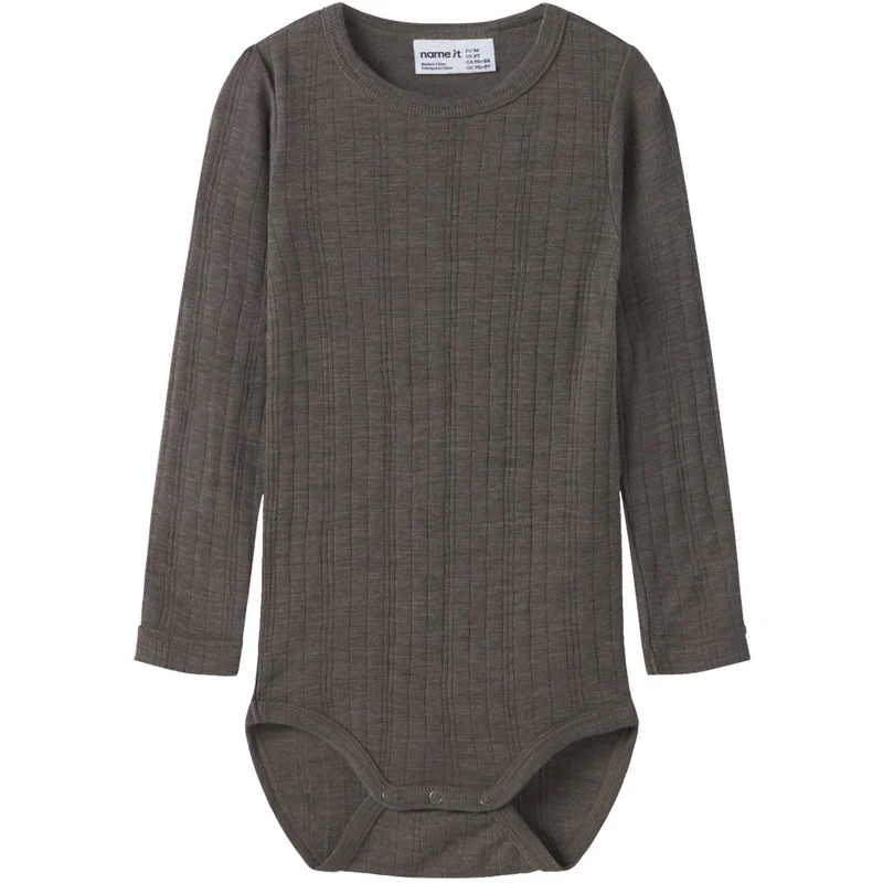 Name It Morel Nmmwang Ull Needle Ls Body Solid