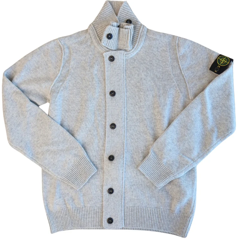 Stone Island Melange Grey Cardigan