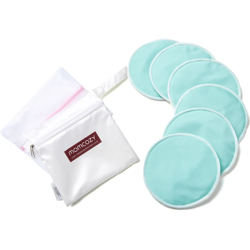 Momcozy Natural Reusable Nursing Pads 6-Pakke Thick