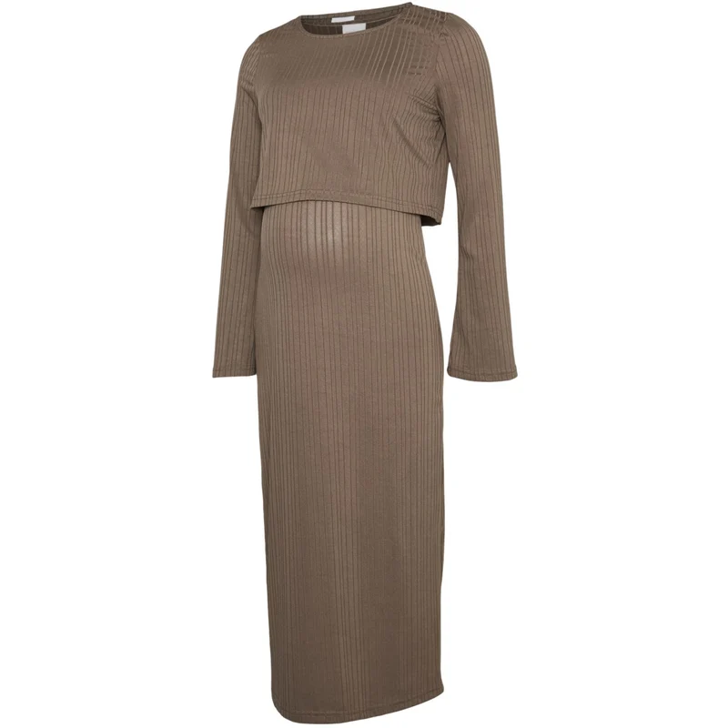 Mama;licious Fossil Mllucy June Ls 2In1 Jrs Midi Kjole 2F