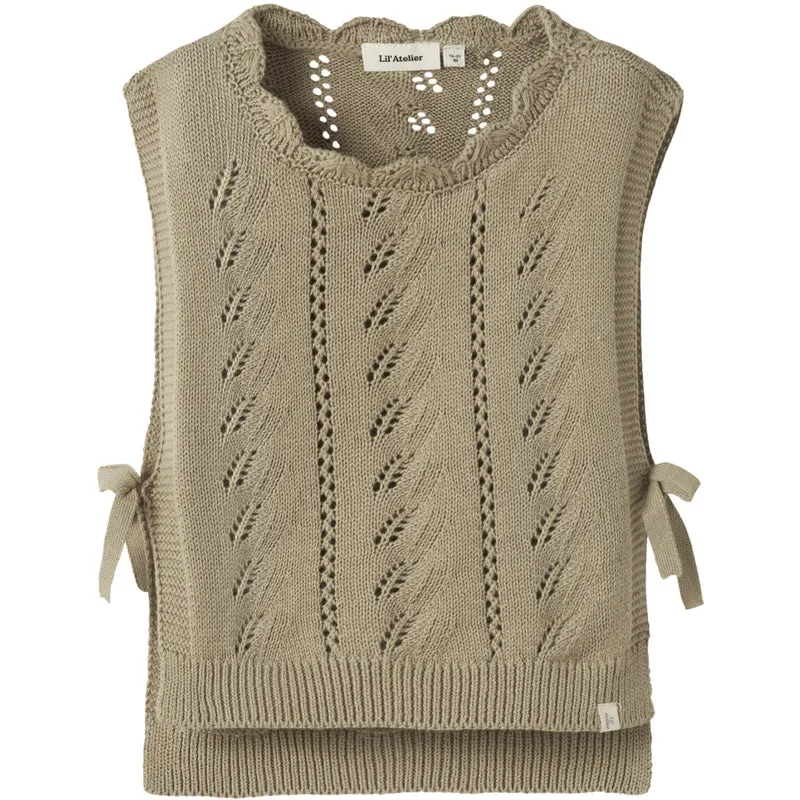 Lil'Atelier Twill Nmfleou Sl Strikk Vest Lil