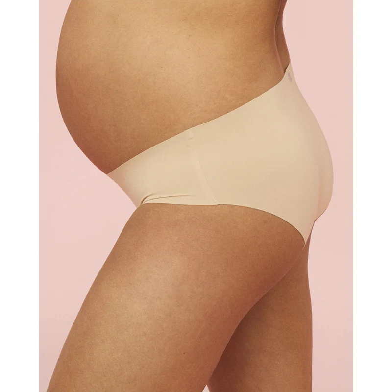 momkind Sand Ultra Seamless Under Belly Briefs, 2-Pakning