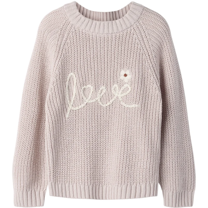 Lil'Atelier Hushed Violet Nmfemlen Emb Strikk Lil
