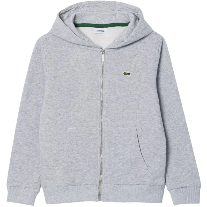 LACOSTE Argent Chine Heather Core Fleece Full Zip Hoodi