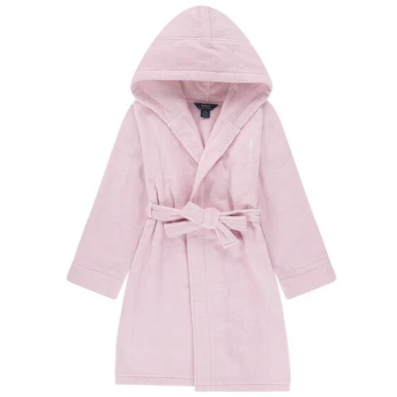 Polo Ralph Lauren Hint Of Pink Hooded Plys Terry Bathrob