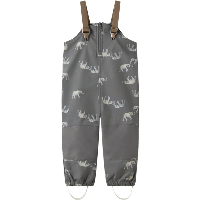 Name It Quiet Shade Elephant Nmmalfa08 Softshell Smekke Bukser AOP Fo