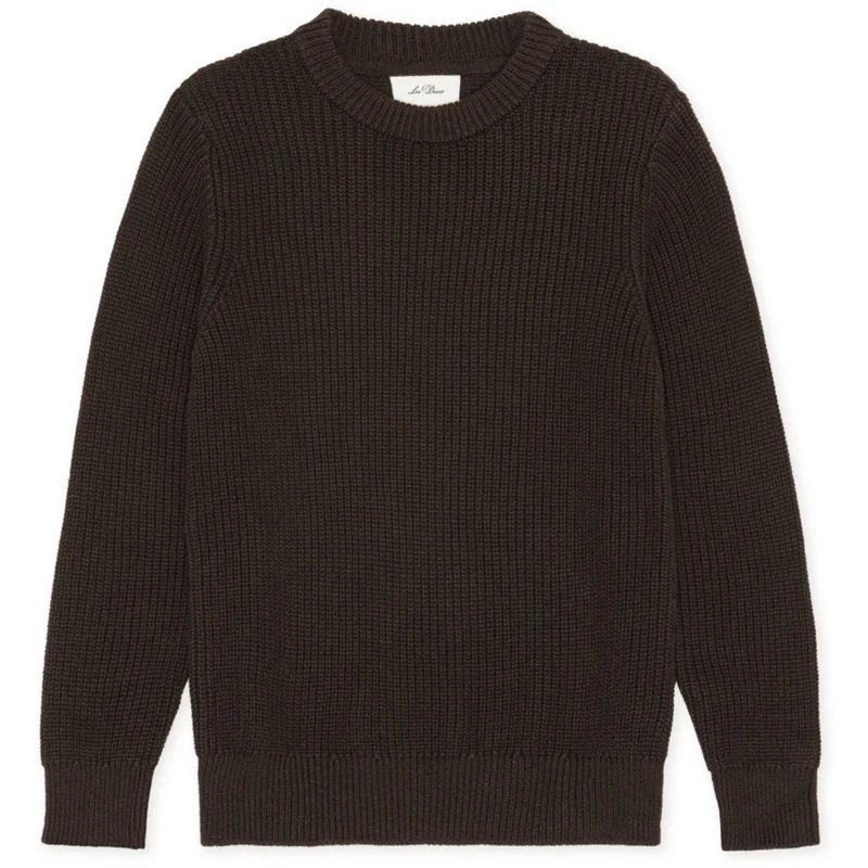 Les Deux Kids Molé Brown Rib Crewneck Strikk Kids