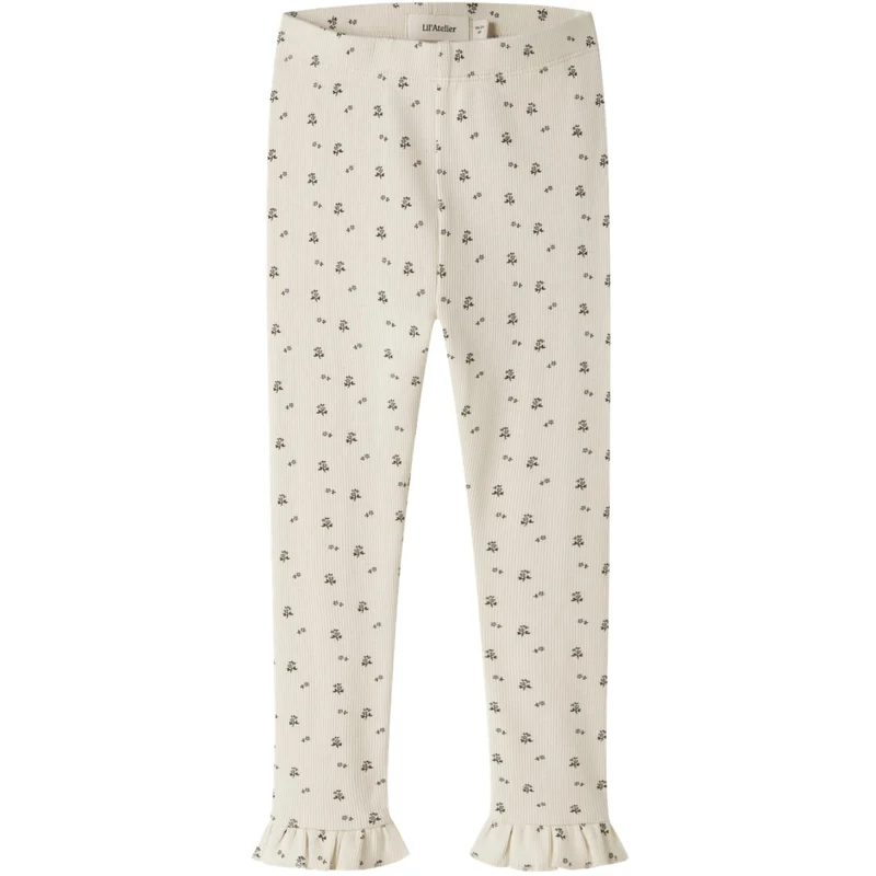 Lil'Atelier Turtledove Blue Flower Nmflago Mer Slim Leggings Lil