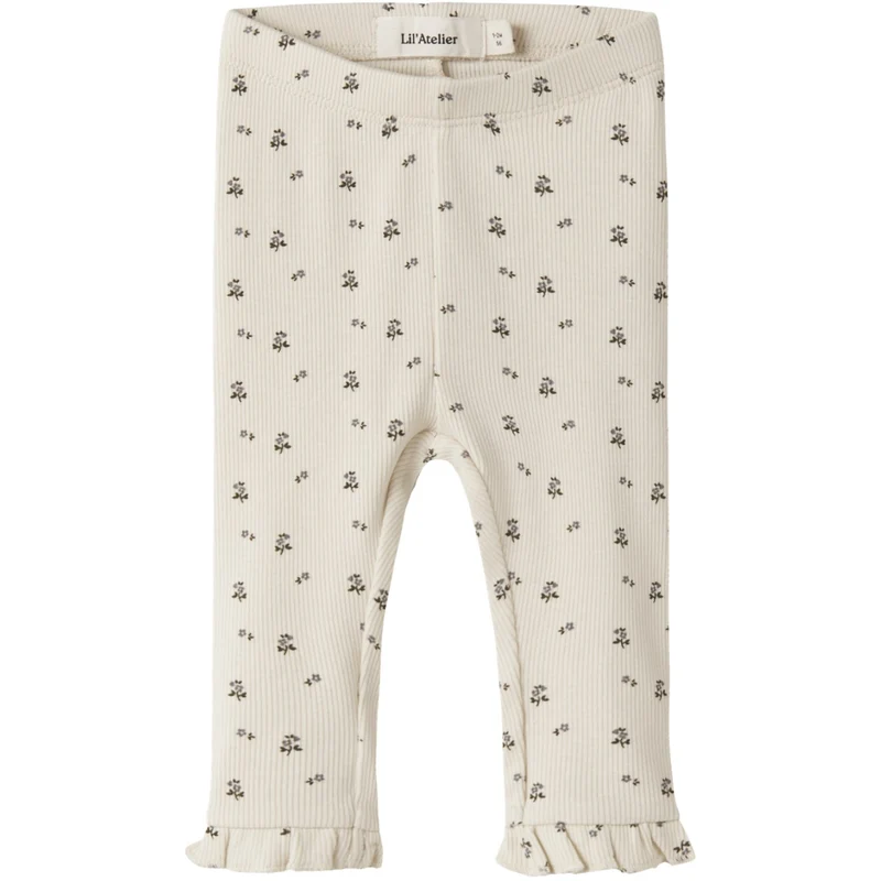 Lil'Atelier Turtledove Blue Flower Nbflago Mer Slim Leggings Lil