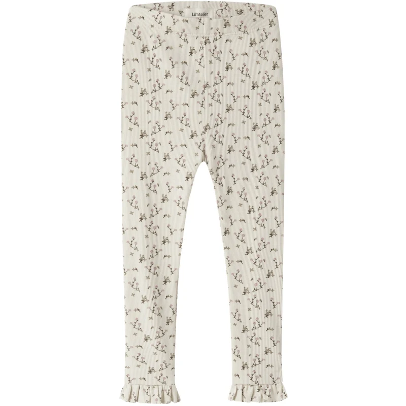 Lil'Atelier Turtledove Rose Flower Nmflago Mer Slim Leggings Lil